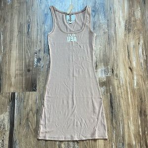 Skims Seinna USA Olympic Soft Lounge Ribbed Short Dress